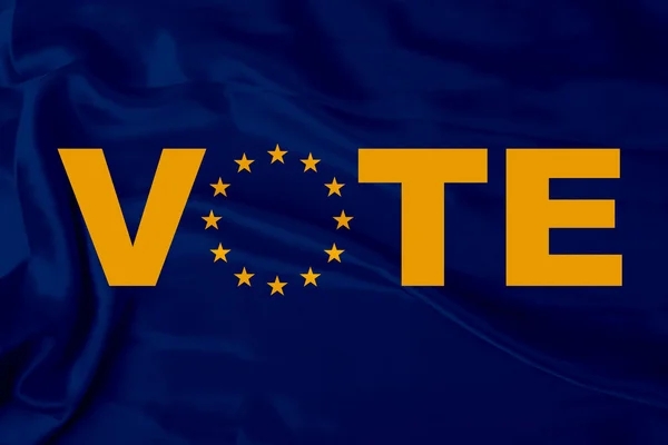 Szatén európai zászló — Stock Fotó