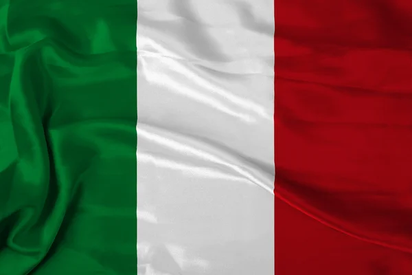 Bandiera italiana in raso — Foto Stock