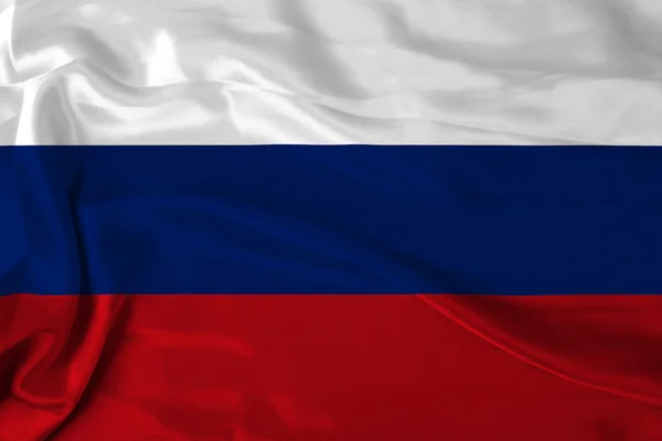 stock image Satin Russian flag