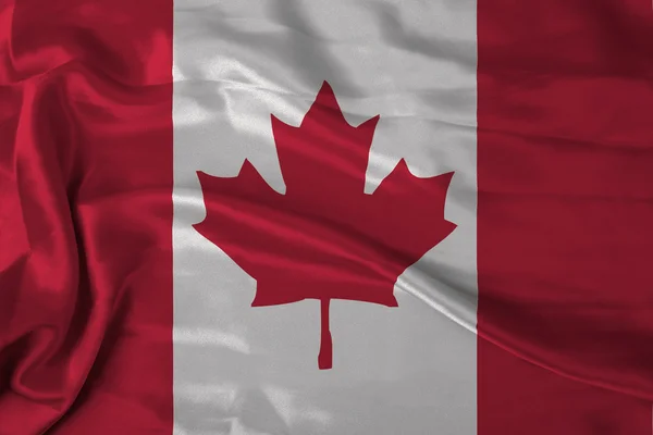 Bandeira de cetim Canadá — Fotografia de Stock