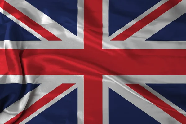 Satin UK flag — Stock Photo, Image