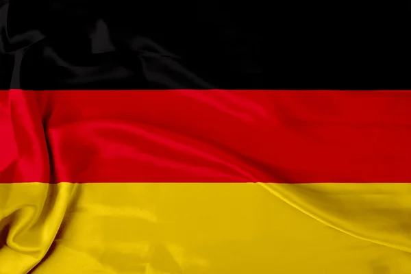 Szatén német zászló — Stock Fotó