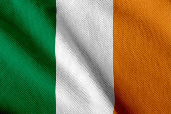 Irländsk flagga vajande — Stockfoto
