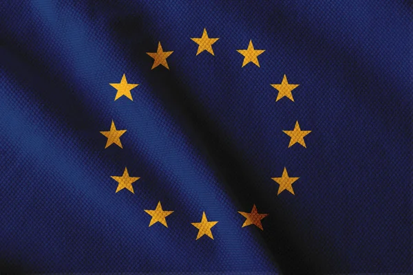 Satin Europaflag - Stock-foto