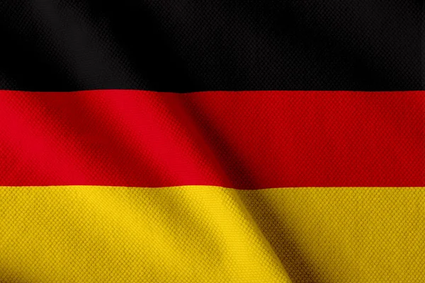 Німецький прапор сатин — стокове фото