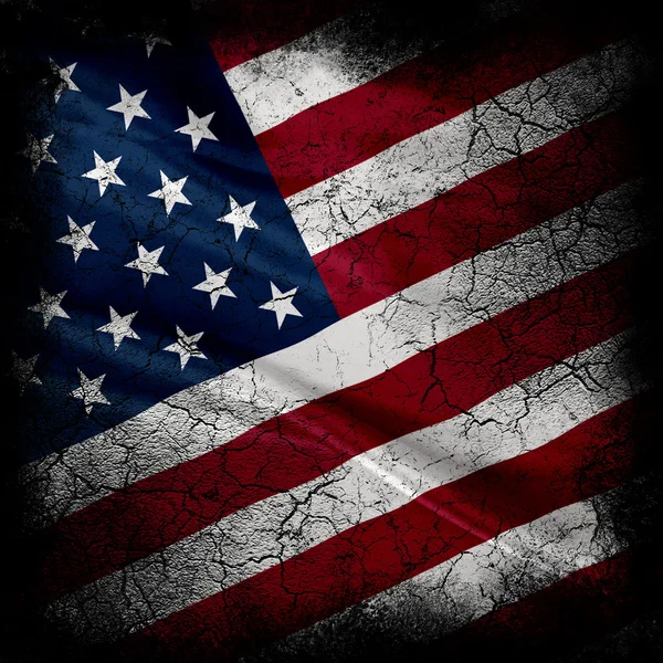 Grunge Verenigde Staten vlag Rechtenvrije Stockafbeeldingen