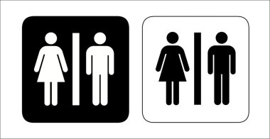 Male and female sign clipart