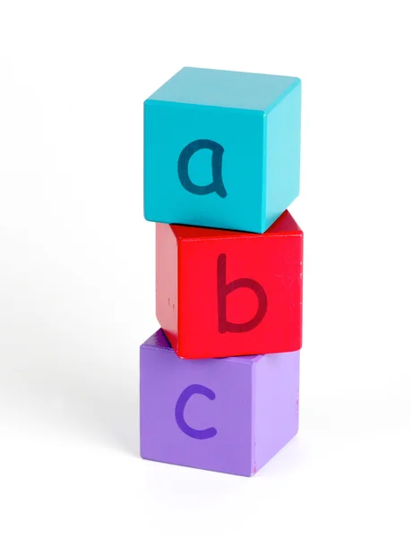 ABC in baby blocks — Stock Photo, Image