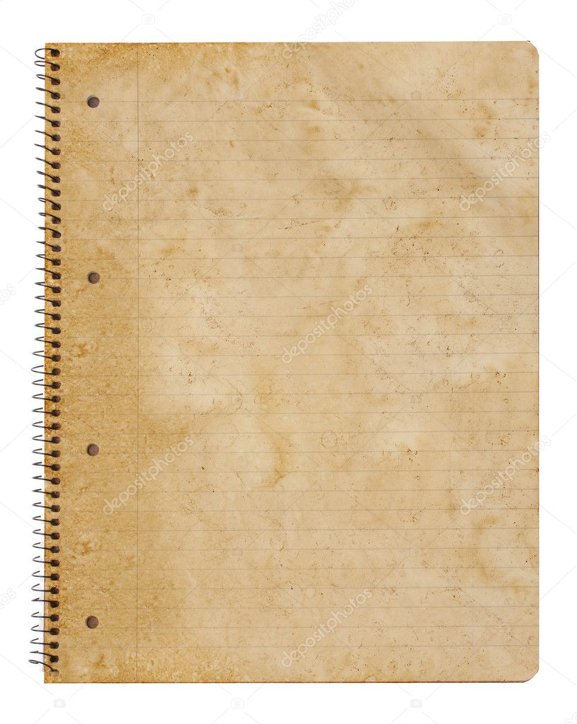 Grunge aged notebook