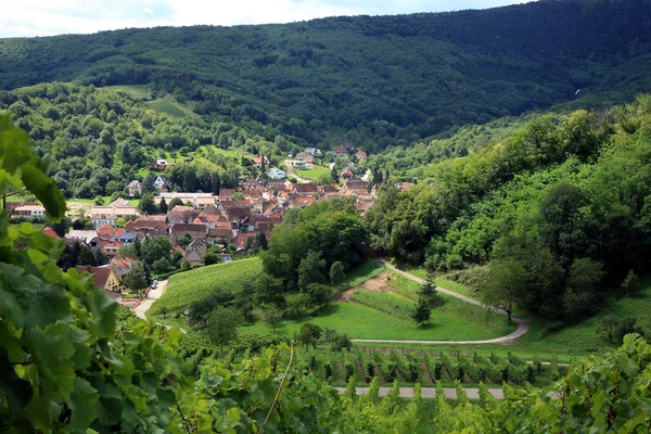Деревня в Эльзасе, Франция — стоковое фото