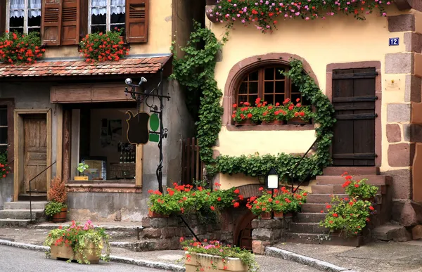 Деревня в Эльзасе, Франция Стоковое Изображение