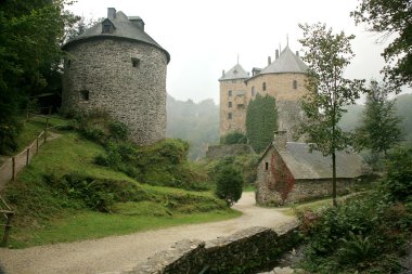 Old castle in Ardennes Mountain - Belgiu clipart