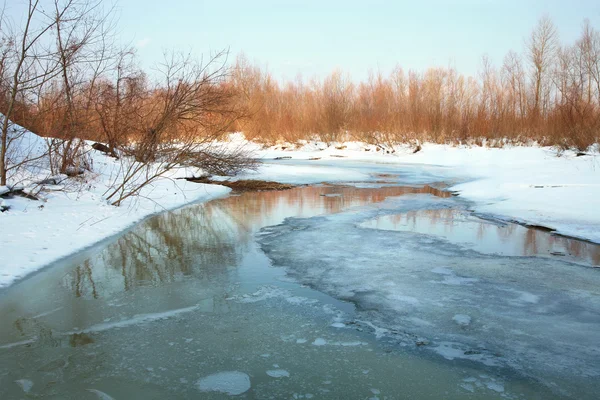 冬天河 — 图库照片