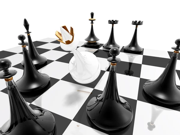 Шахматы: шах и мат — стоковое фото