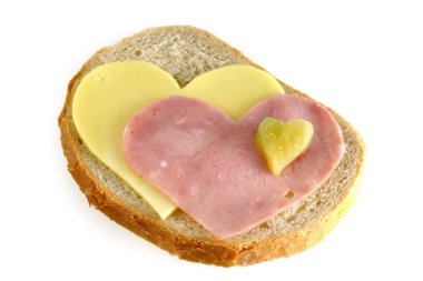 Sandwich with hearts clipart