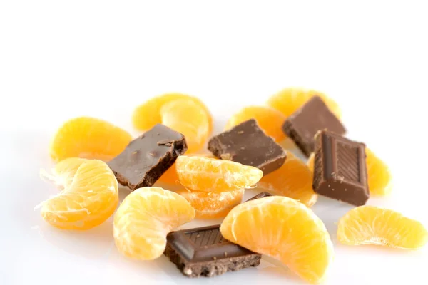 stock image Mandarins and chocolates