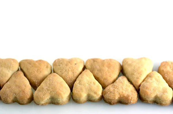 Zandkoeken in de vorm van een hart — Stockfoto