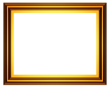 Rectangular gold frame clipart