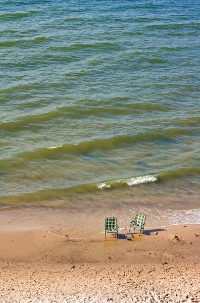 Widok na Bałtyk z krzesła — Zdjęcie stockowe