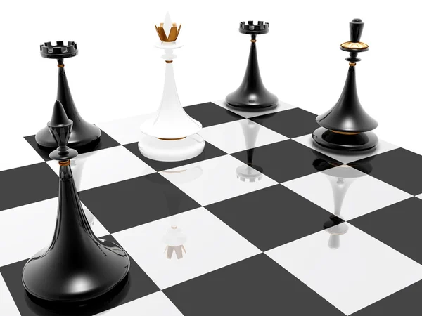 Šachy: mat — Stock fotografie