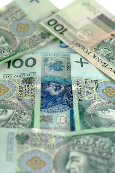 Pijl uit Pools bankbiljetten — Stockfoto