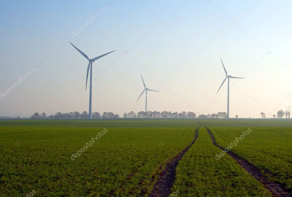 Wind turbines in poland pomerania