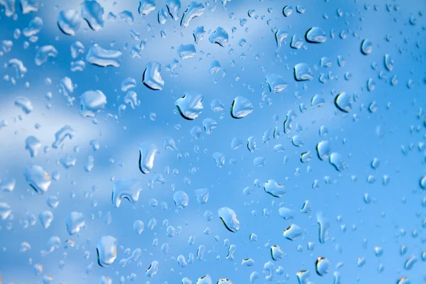 stock image Drops on glass after rain