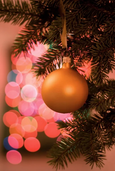 Ball on christmas tree — Stock Photo, Image