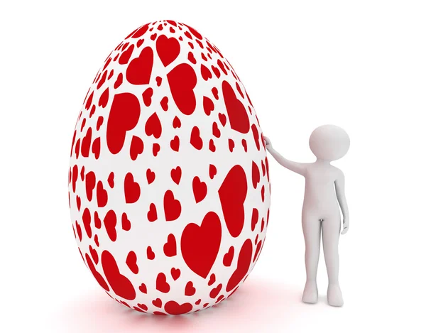 A húsvéti tojás a szív nő — Stock Fotó