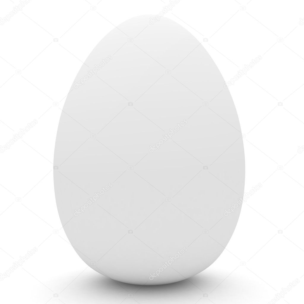 Easter egg on white