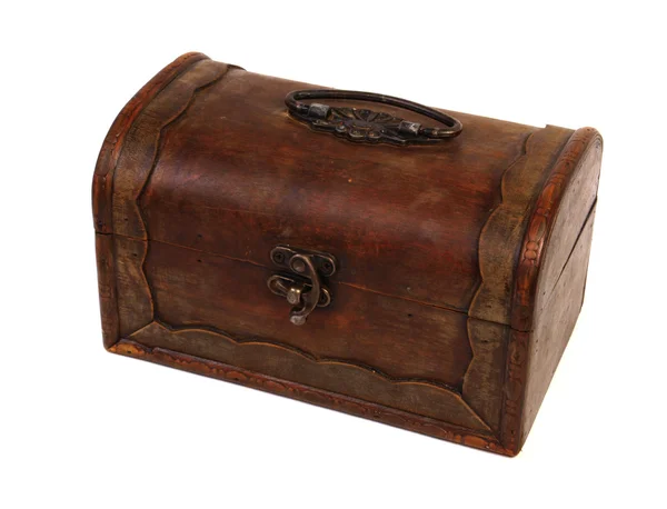 Zabytkowe, rustykalne drewniane pudełko — Zdjęcie stockowe