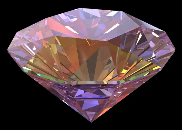 Diamond on black path included — Stock Photo, Image