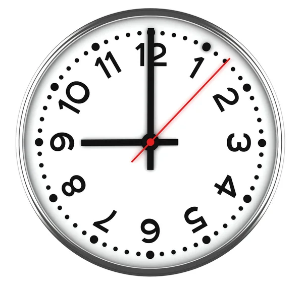 Uhr auf weiß — Stockfoto
