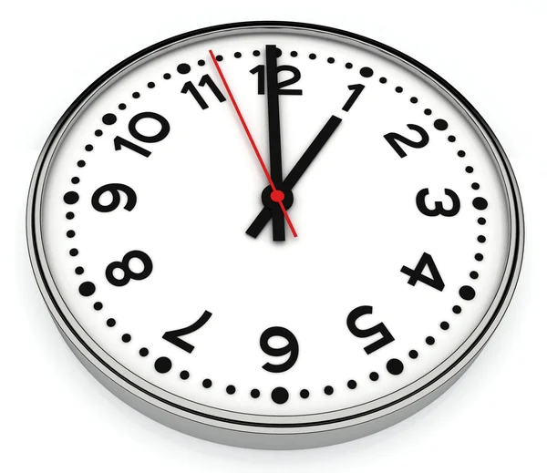 Czarno-biały biuro zegar — Zdjęcie stockowe