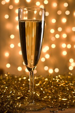 Golden champagne. clipart