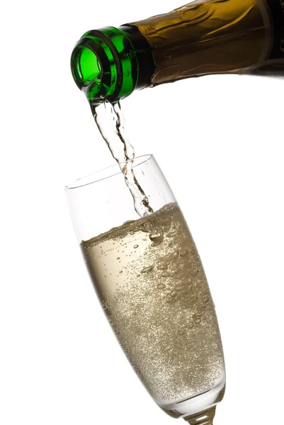 Sprudelnder Champagner. — Stockfoto