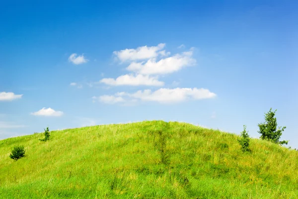 Saturated green hill — Stock Photo, Image