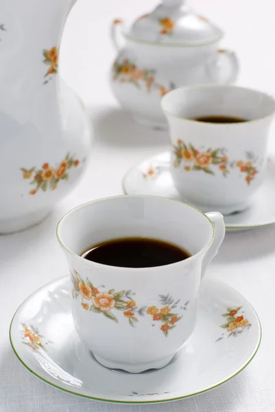 Set met thee of koffie — Stockfoto