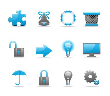 Glossy icon set clipart