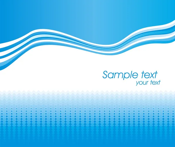 Blue abstract wave vector background — Stock Vector
