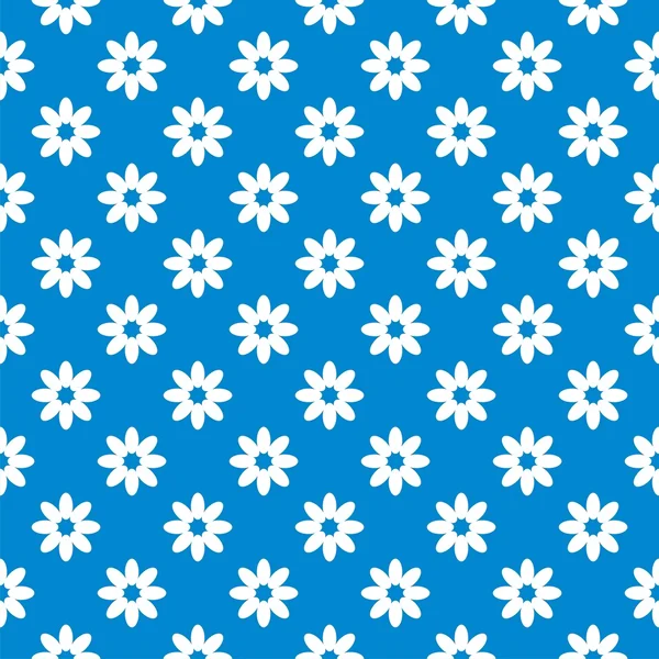 Modrá bezešvé květinové pozadí — Stockový vektor
