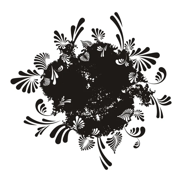 Arrière plan floral abstrait rond — Image vectorielle