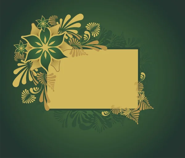 Золотий квітковому обрамленні — стоковий вектор