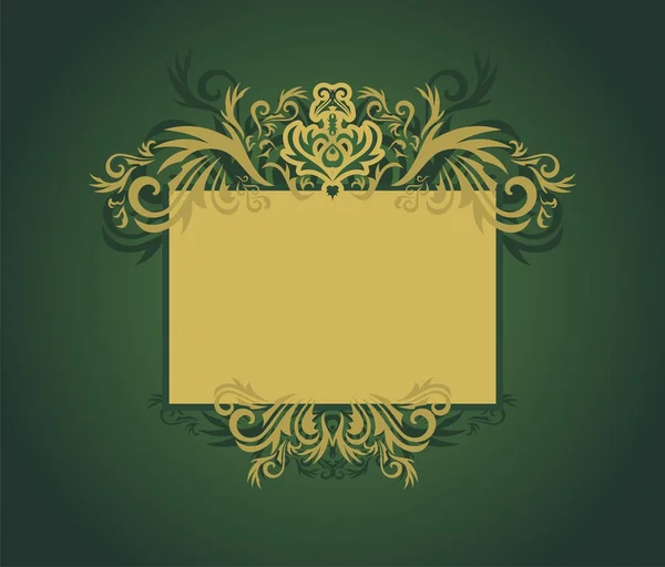 Золотая цветочная рамка — стоковый вектор