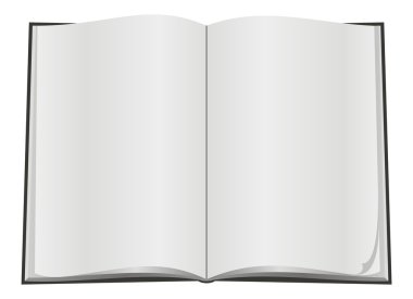 Blank open book clipart