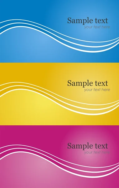 Set moderner Hintergrundkarten in verschiedenen Farben — Stockvektor