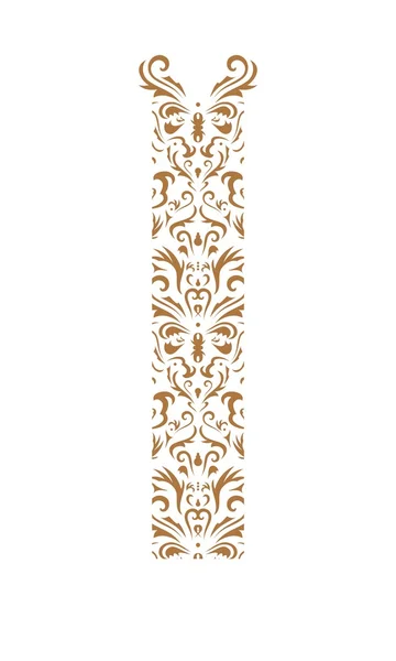 Blumenbrief. Ornamentschrift — Stockvektor