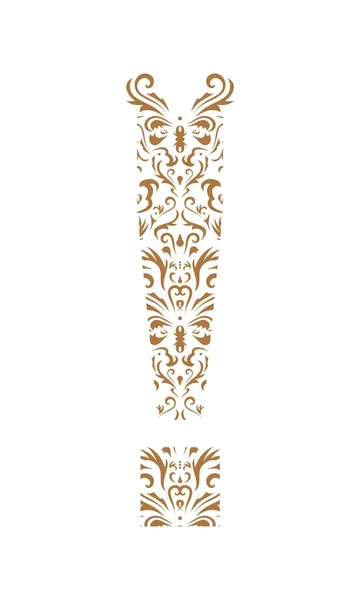 Floral symbool! sieraad lettertype — Stockvector