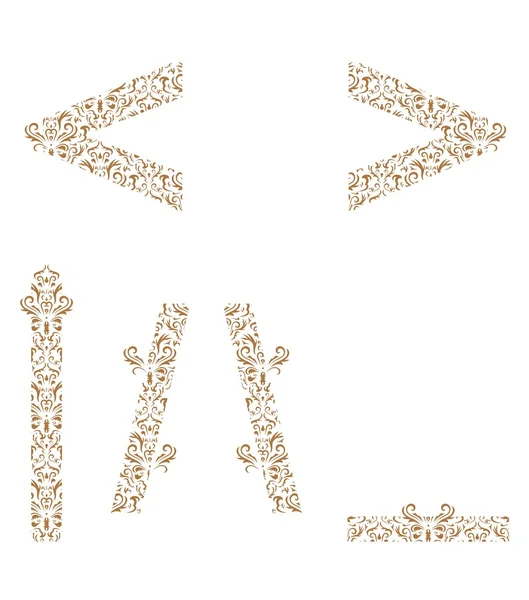 Písmo ornament květinový symbol — Stockový vektor