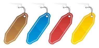 Set of color labels clipart